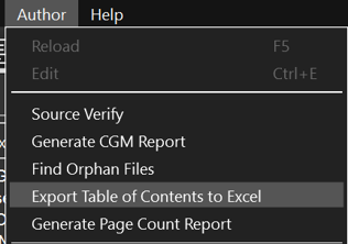 Toolbar Reference